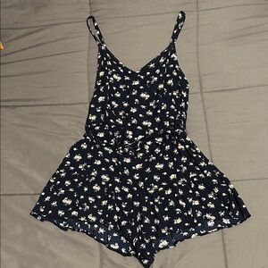 Hollister Dark Blue Floral Dress